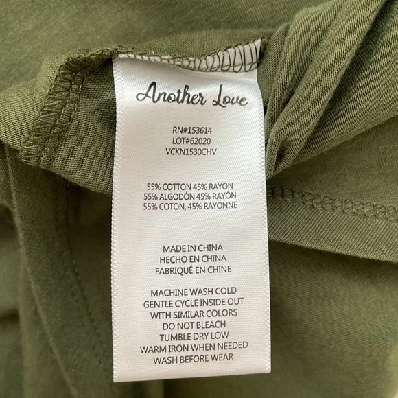 NWT Another Love short sleeve green tee - Picture 7 of 7